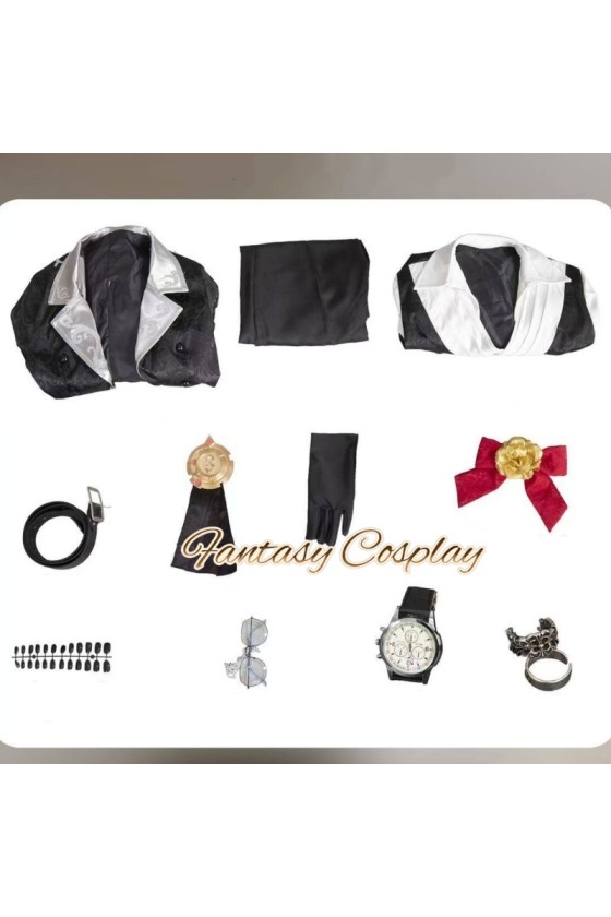 Identity V Photographer Joseph Desaulniers D.M. Désire Mélodis Black Outfit Cosplay Costume